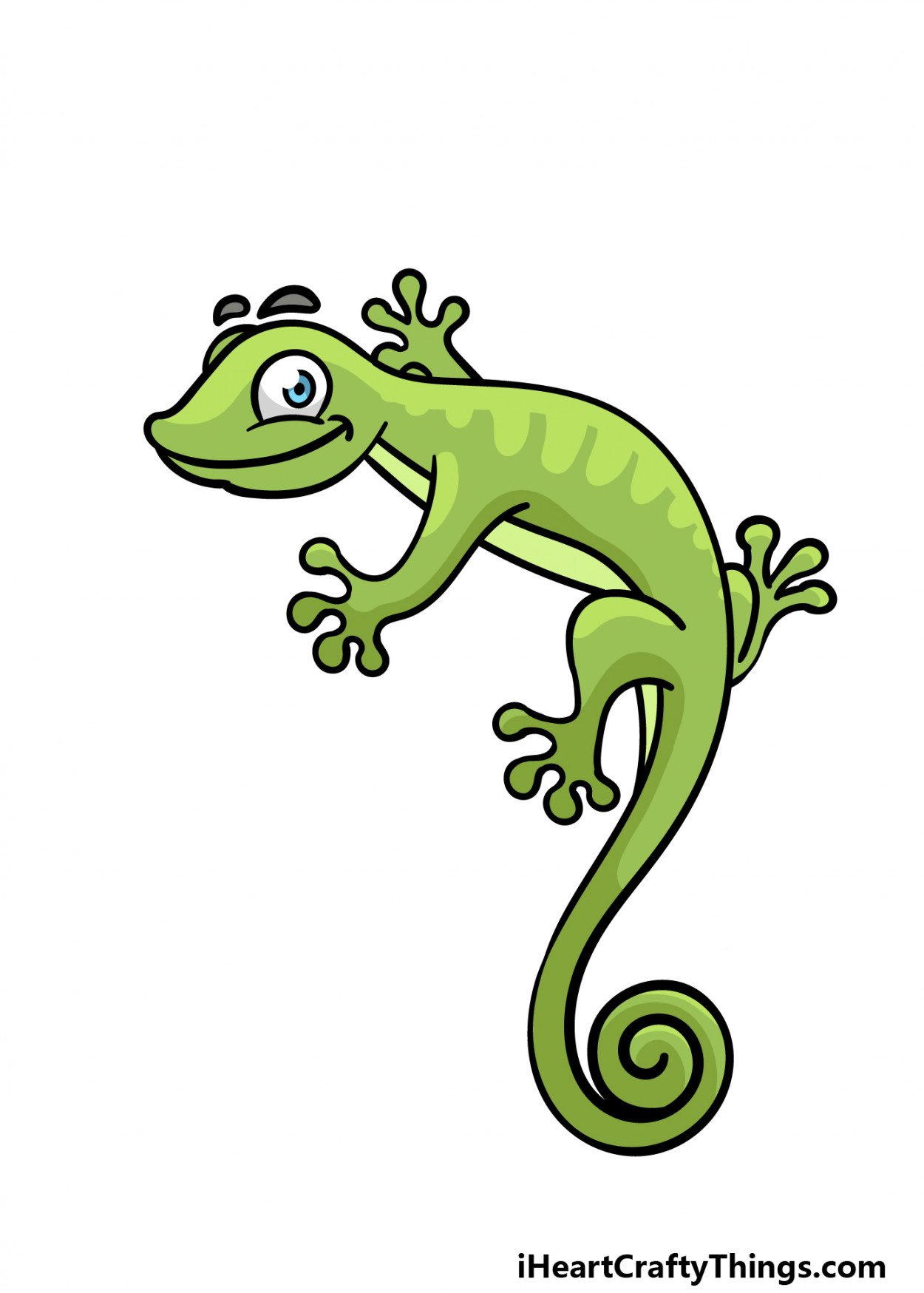 Cartoon Lizard Drawing - How To Draw A Cartoon Lizard Step By Step