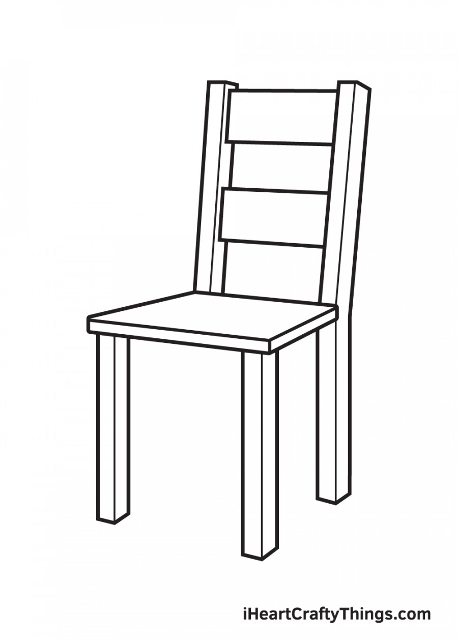 Chair Drawing — How To Draw A Chair Step By Step