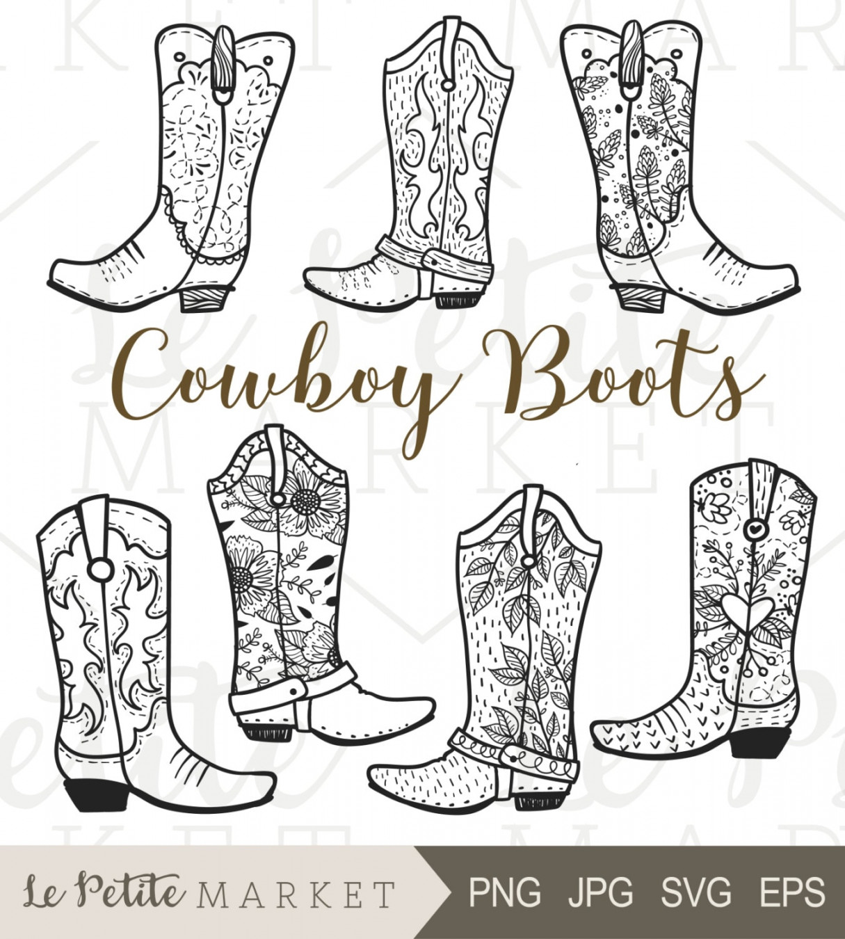 Cowboy Boot Clip Art, Handgezeichnete Cowboy stiefel, Cowgirl Boots  Clipart, Cowboy Boot Digital Stamp, Western Boots ClipArt, Rodeo Clipart