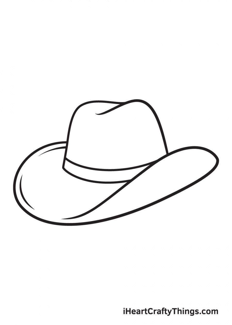 Cowboy Hat Drawing - How To Draw A Cowboy Hat Step By Step