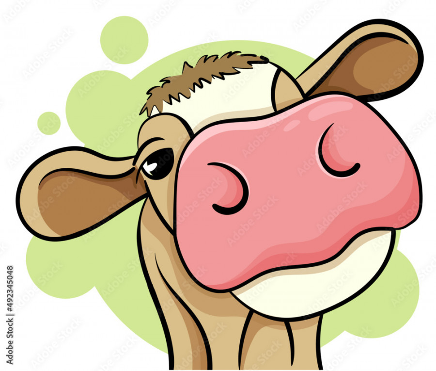 cute cow drawing mascot Stock-Vektorgrafik  Adobe Stock