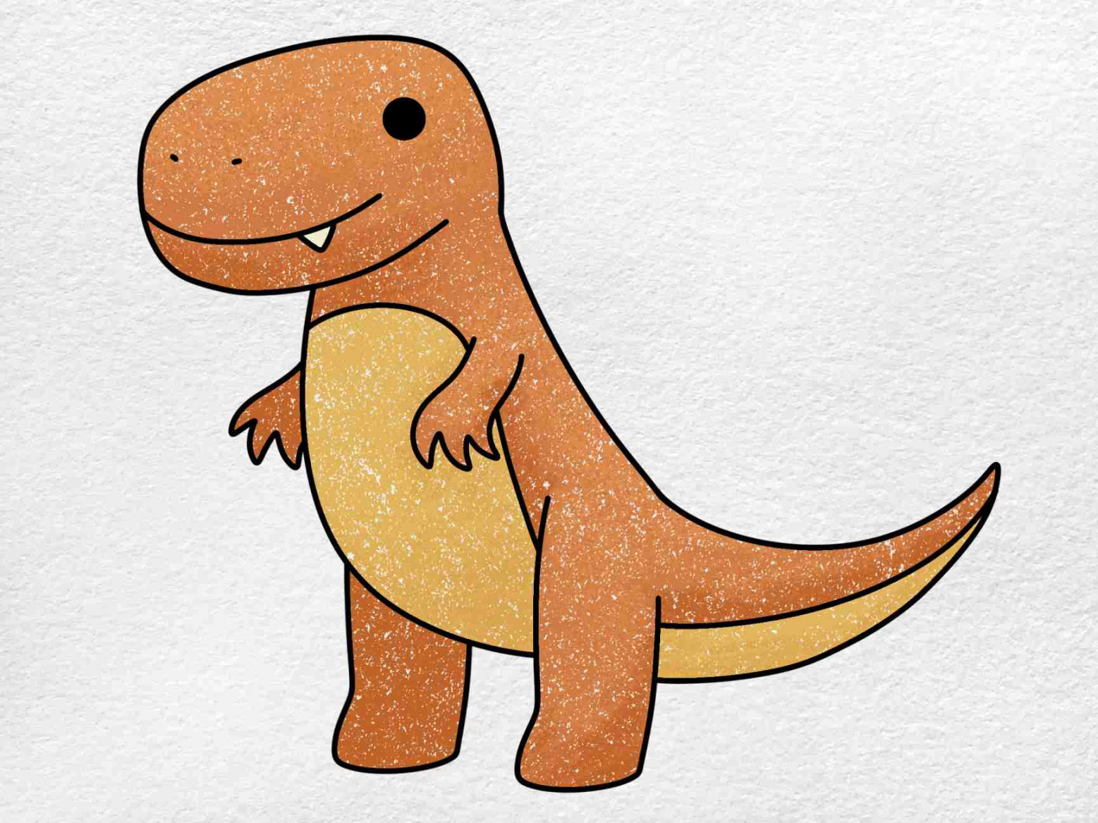 Cute T-Rex Drawing - HelloArtsy