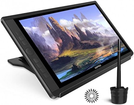 Drawing Tablet with Screen XOPPOX  Inch -in- Graphics Tablet Drawing  Monitor Pen Display 080P HD IPS Screen with Stand and 89 Levels