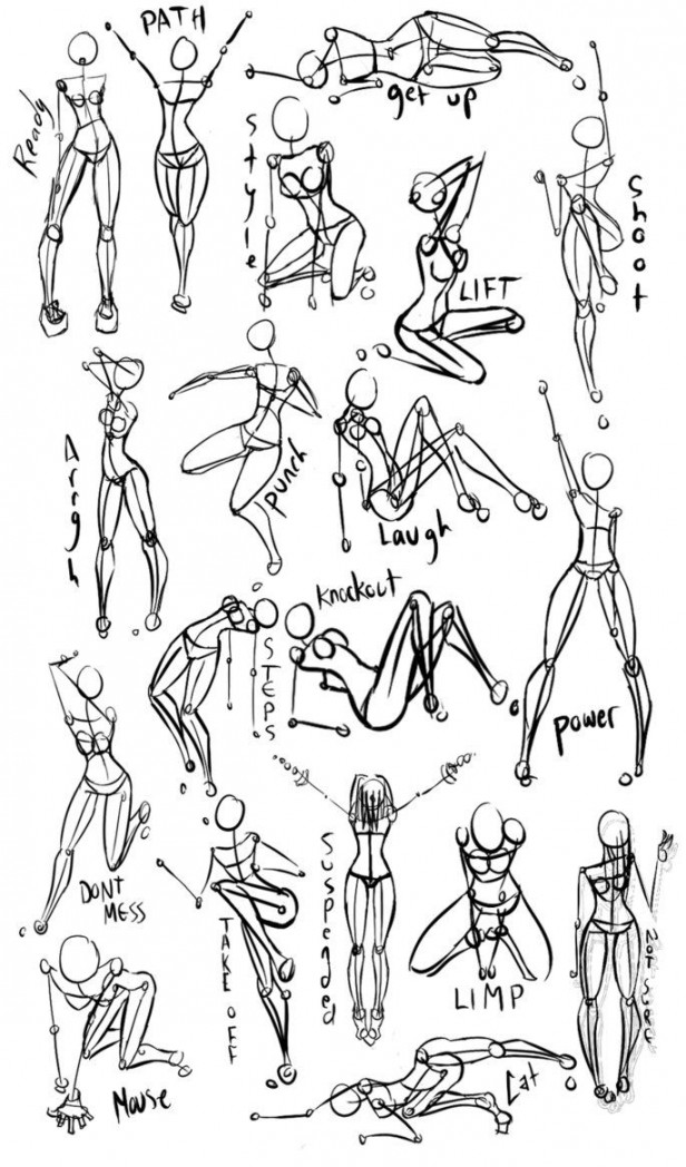 Female Power Poses -Anatomy  by OryxPixie on deviantART  Dessin