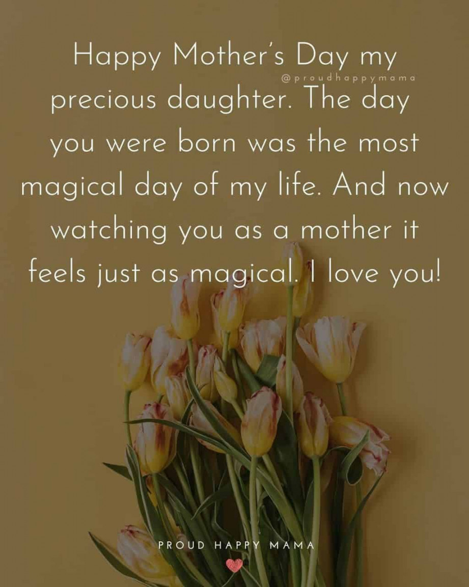 Find the best happy Mothers Day to daughter quotes to let your