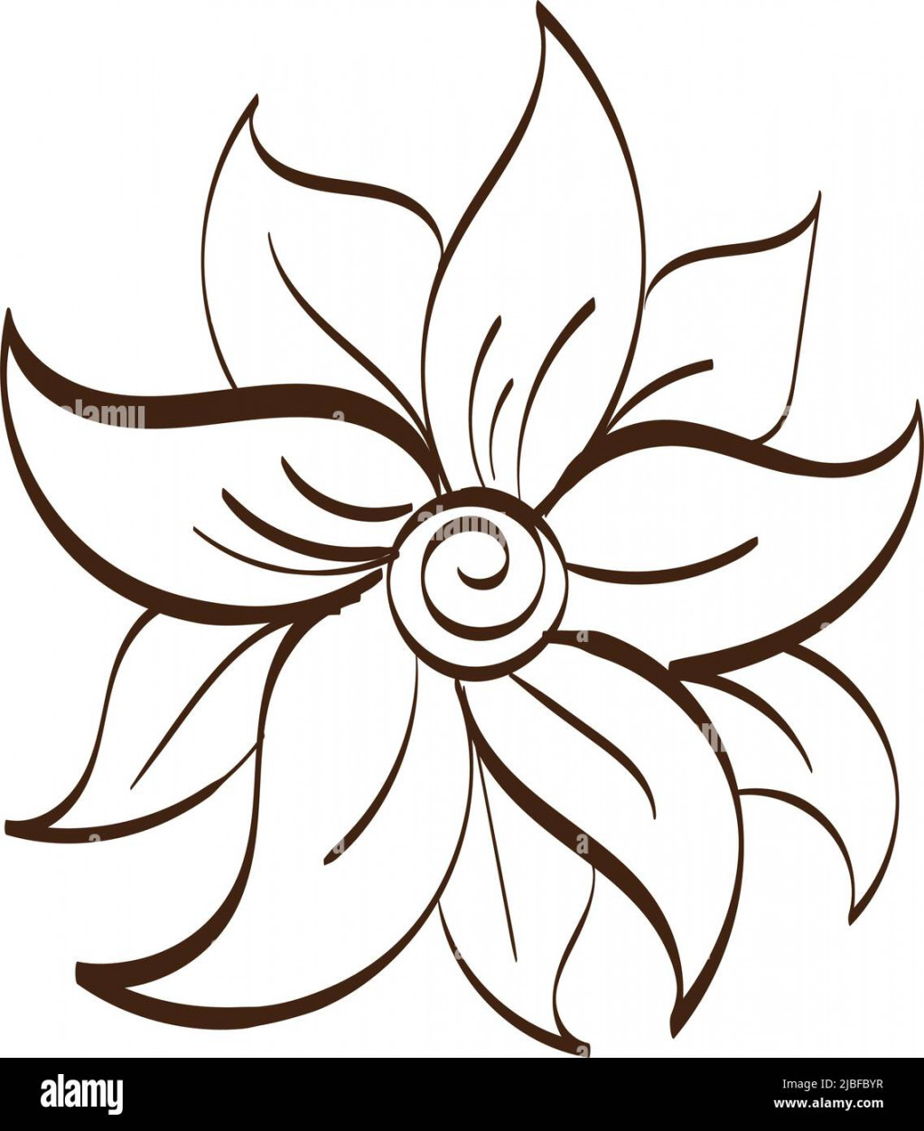 Flower Vector Art. Flower Art Drawing