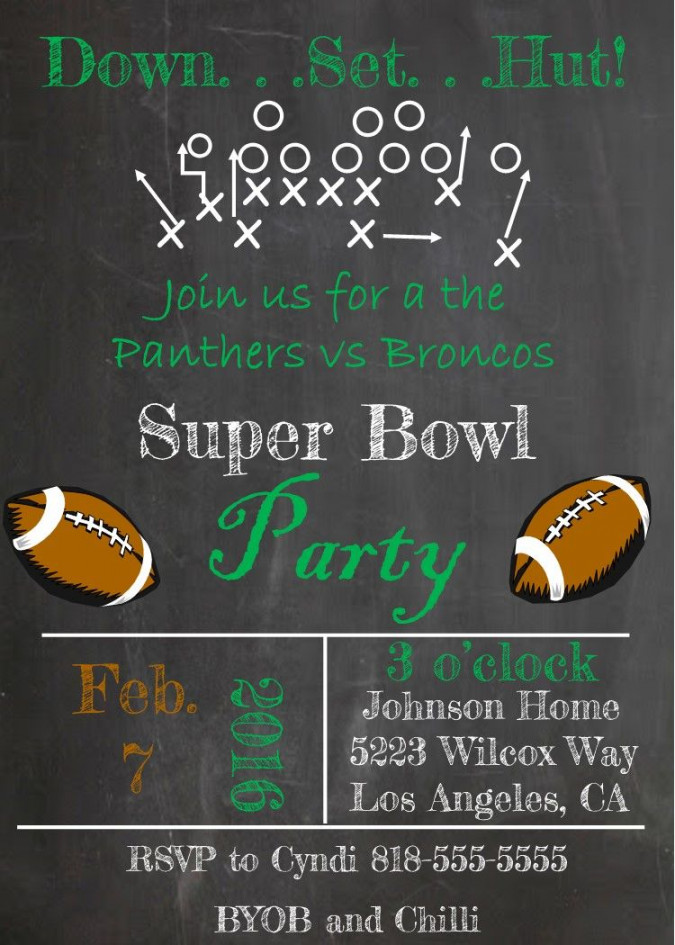 Football  Super bowl party invitations, Superbowl party, Super