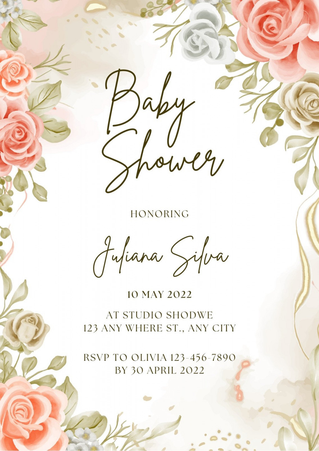 Free and customizable baby shower templates