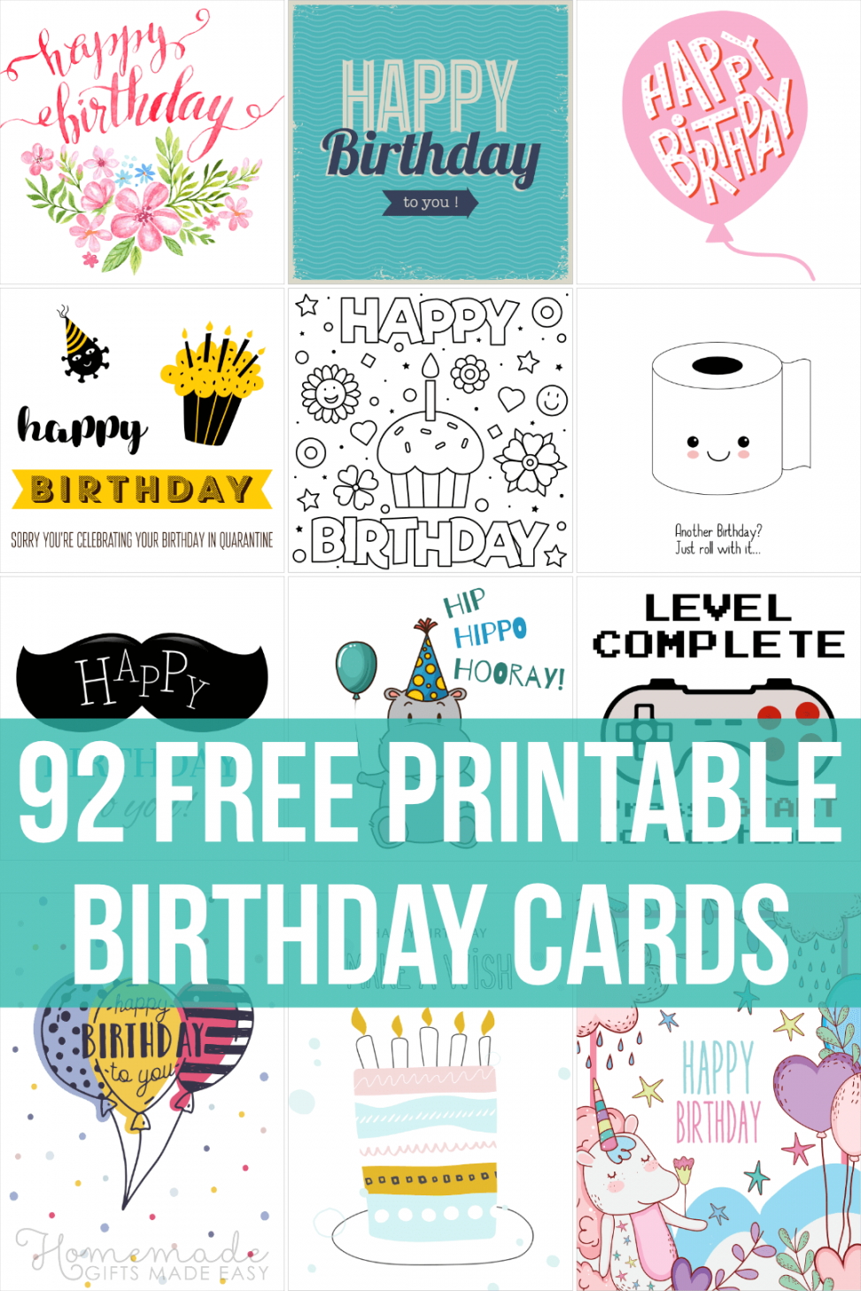 Free Printable Birthday Cards for Everyone  Happy birthday cards