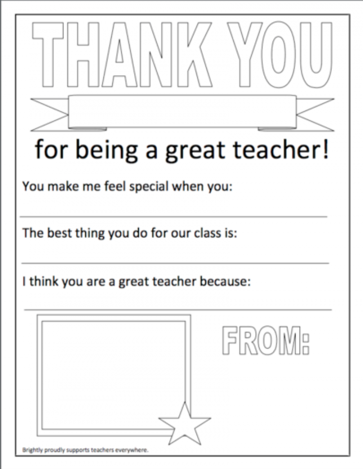 Fun and Easy Printables for Teacher Appreciation Week  Brightly