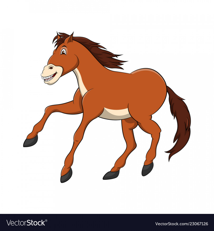 Horse cartoon drawing Royalty Free Vector Image