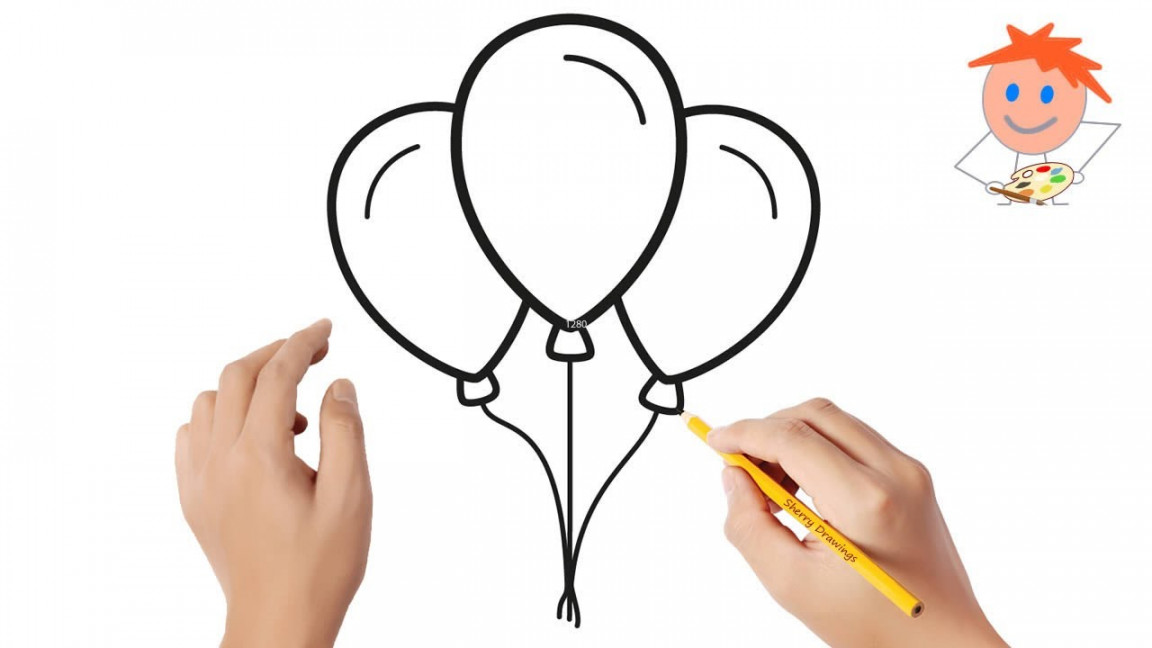 How to draw a balloon  Easy drawings