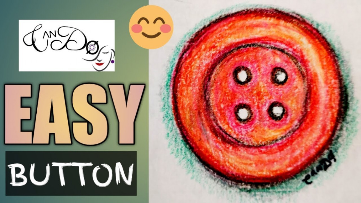 How To Draw A Button Step By Step For Beginners  Easy Drawing Idea  Tutorial  Draw Realistic Button