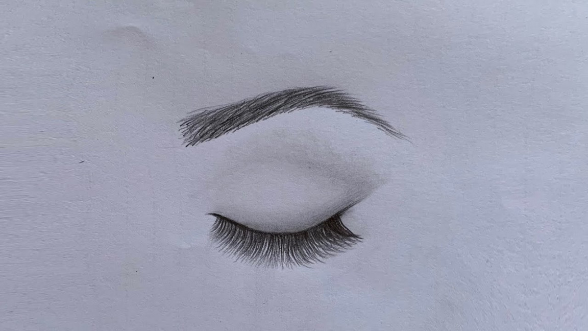 How to draw a closed eye