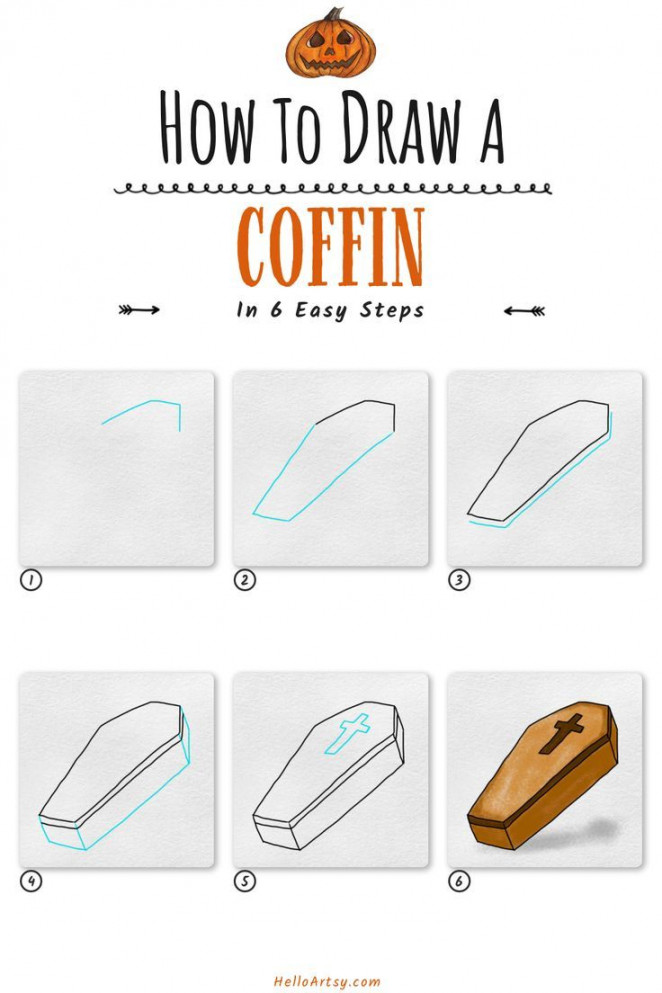 How to Draw a Coffin Learn to Draw in  EASY STEPS!  Easy