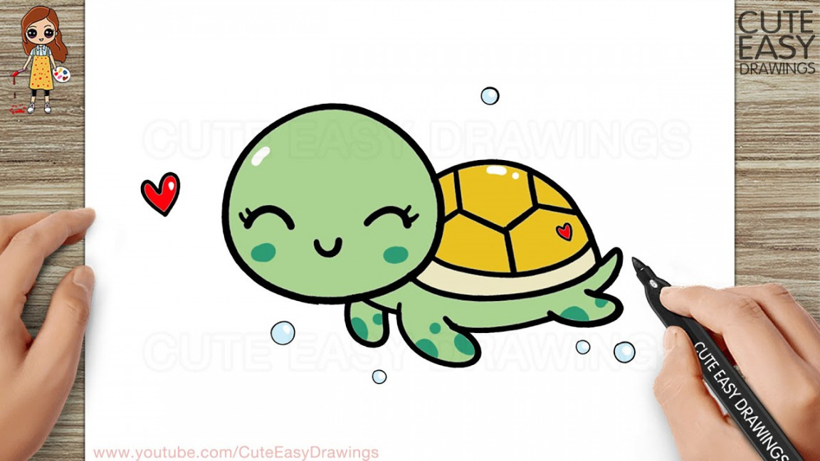 How to Draw a Cute Turtle