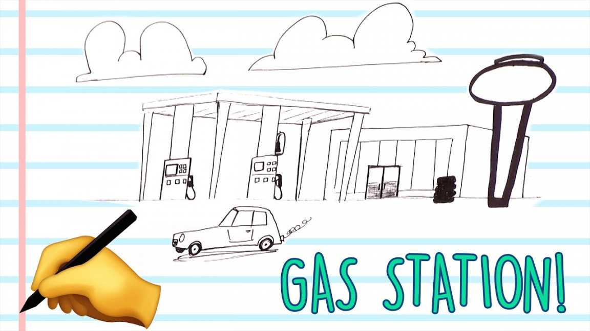 How to Draw a Gas Station