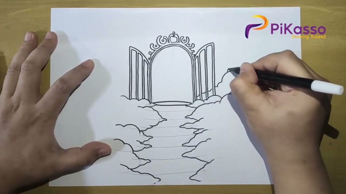 How to Draw a Heaven Easy step by step