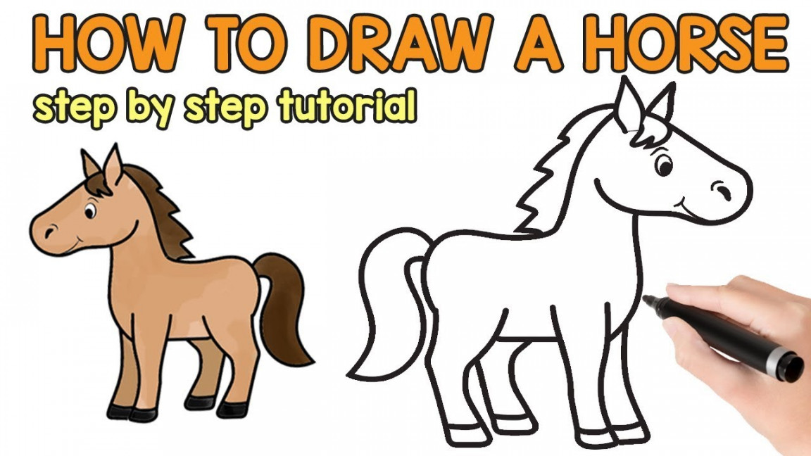 How to Draw a Horse - simple drawing tutorial