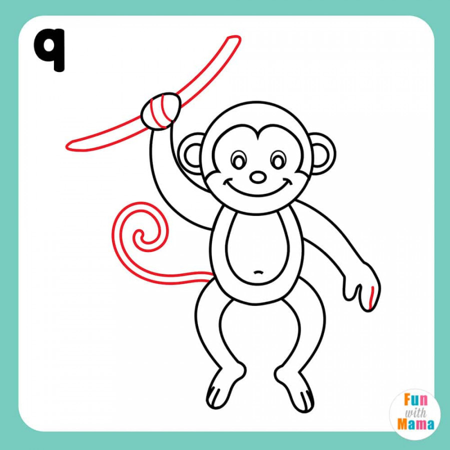 How to draw a monkey - Fun with Mama