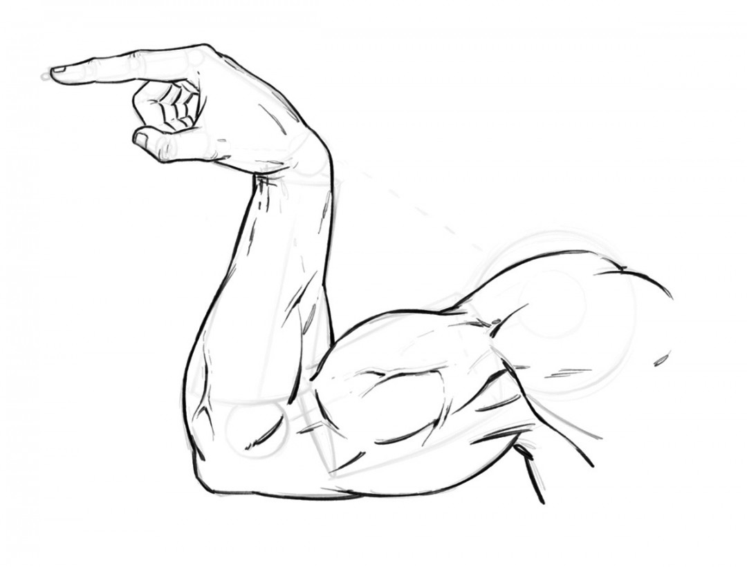 How to Draw a Muscular Arm Pose – Step by Step – Tutorial - Ram