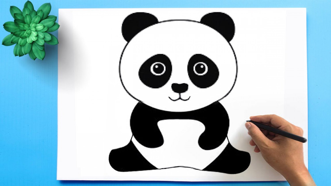 How to draw a Panda 🐼 Easy Panda Drawing