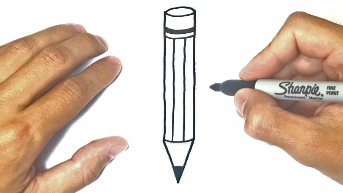 How to draw a Pencil for kids  Pencil Easy Draw Tutorial