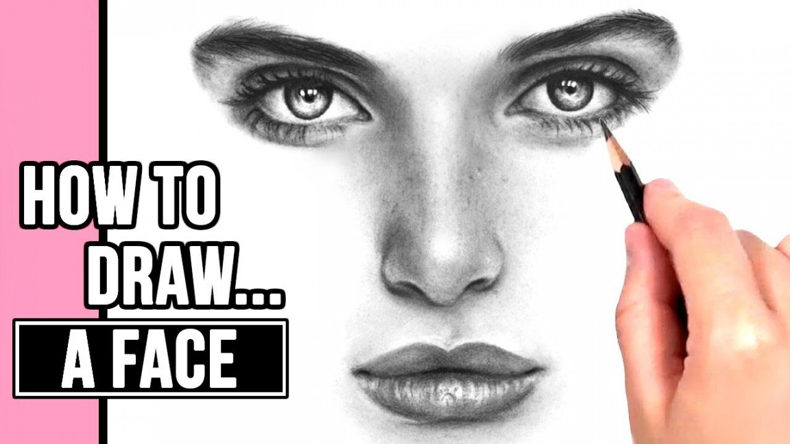 How to Draw a Realistic Face  Drawing Tutorial Part : Eyes, Nose + Mouth