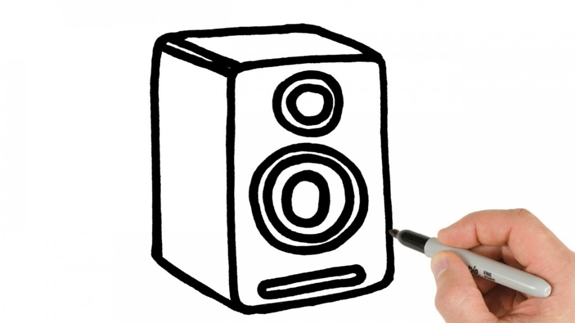 How to Draw a Speaker  Easy Drawing Tutorial for Beginners