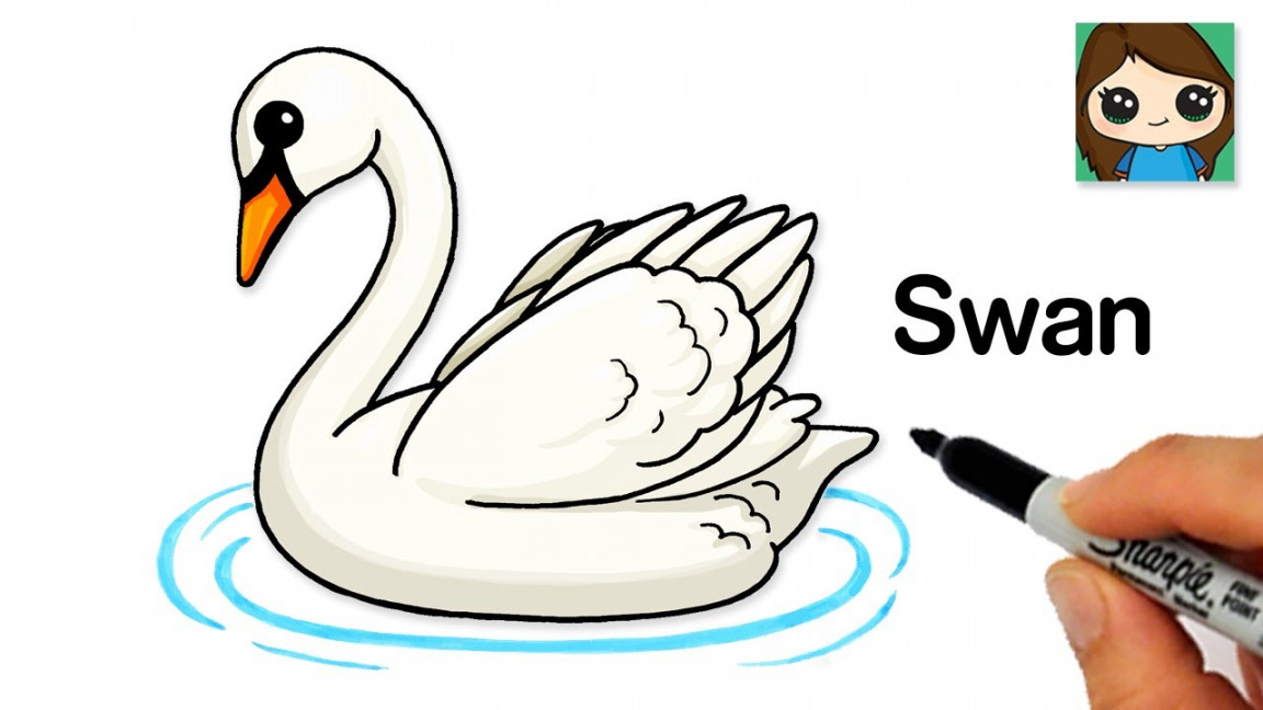 How to Draw a Swan Easy 🦢Emoji