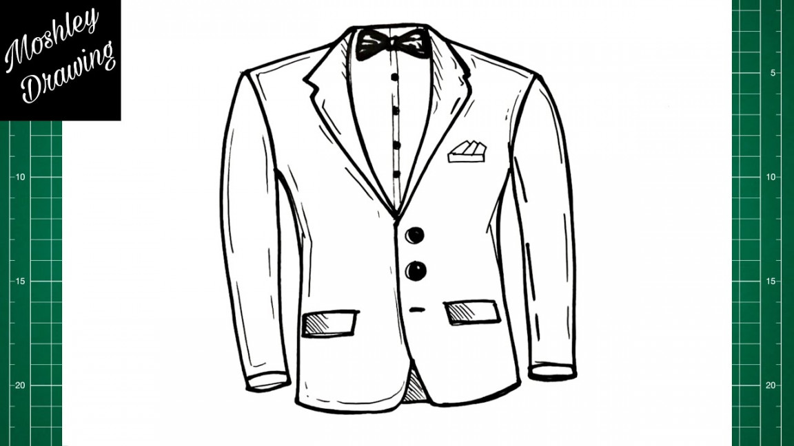 How to Draw a Tuxedo Step by Step