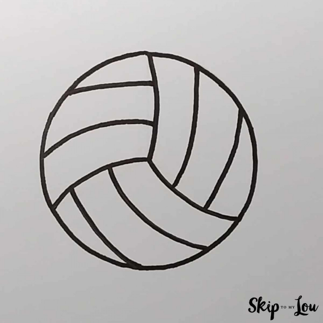 How to draw a volleyball in just  easy steps  Skip To My Lou