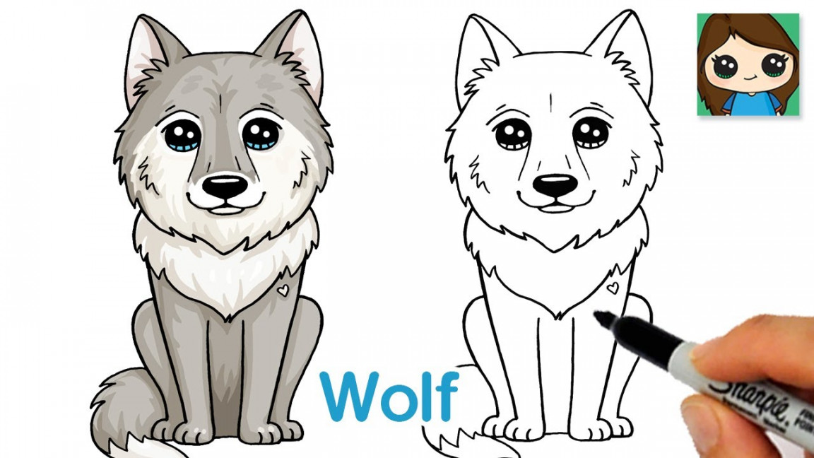 How to Draw a Wolf Easy  Cartoon Animal