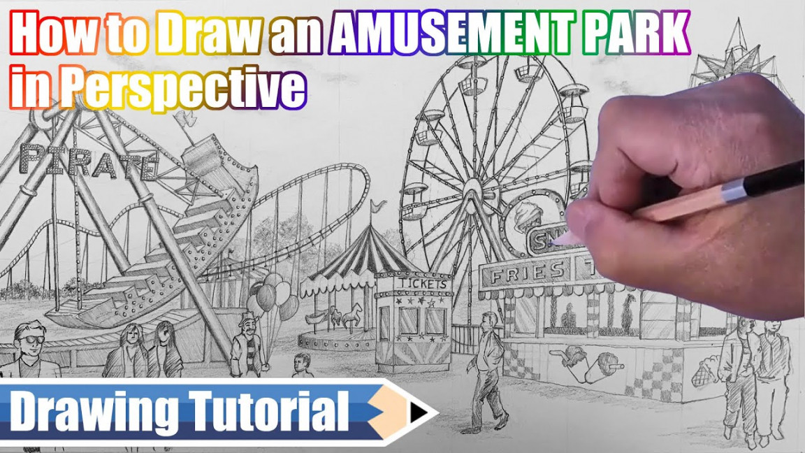 How to Draw an Amusement Park in Perspective