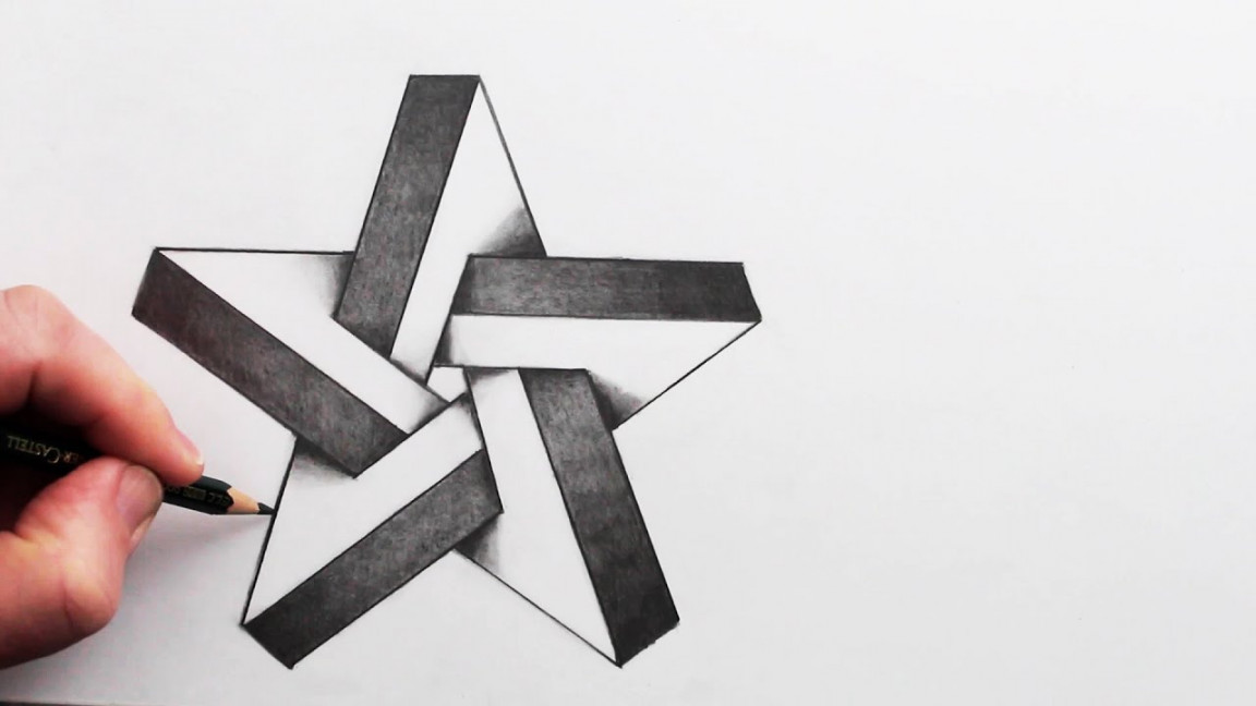 How to Draw An Impossible D Star Narrated Step By Step