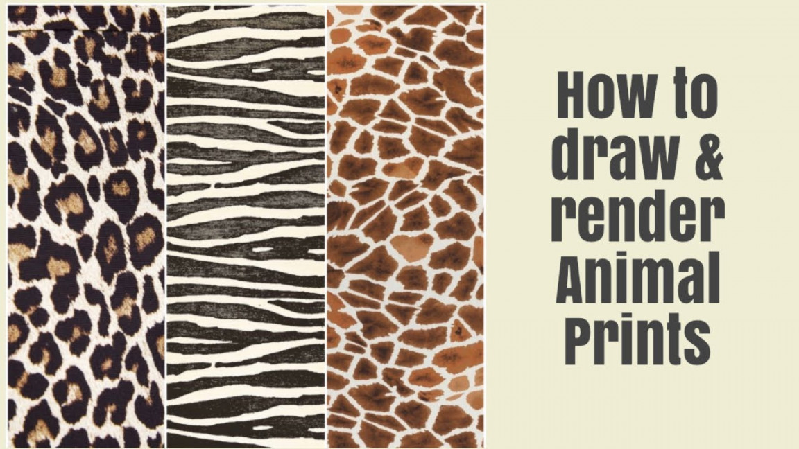 How to draw and render Animal prints