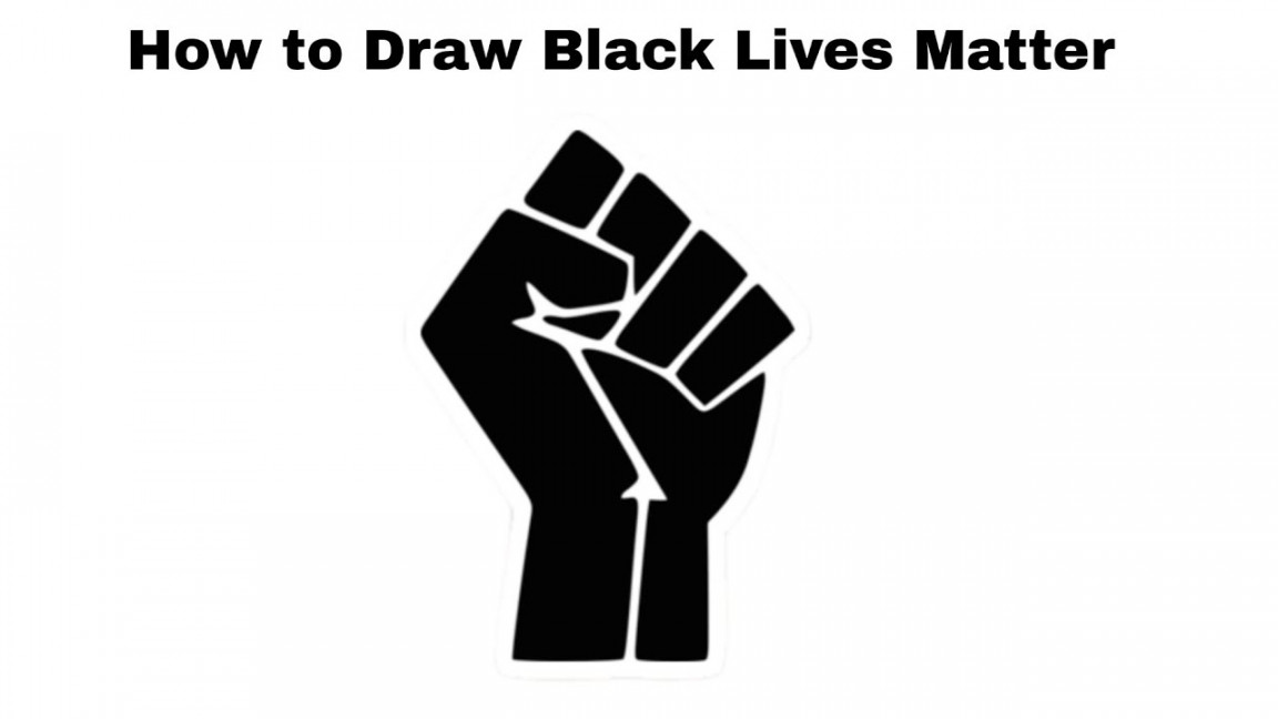 How to Draw Black Lives Matter Fist Easy step by step