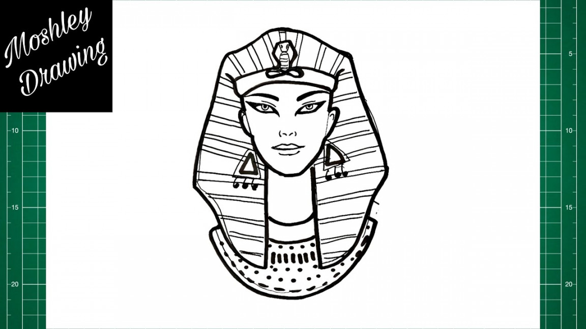 How to Draw Cleopatra - Egyptian Queen