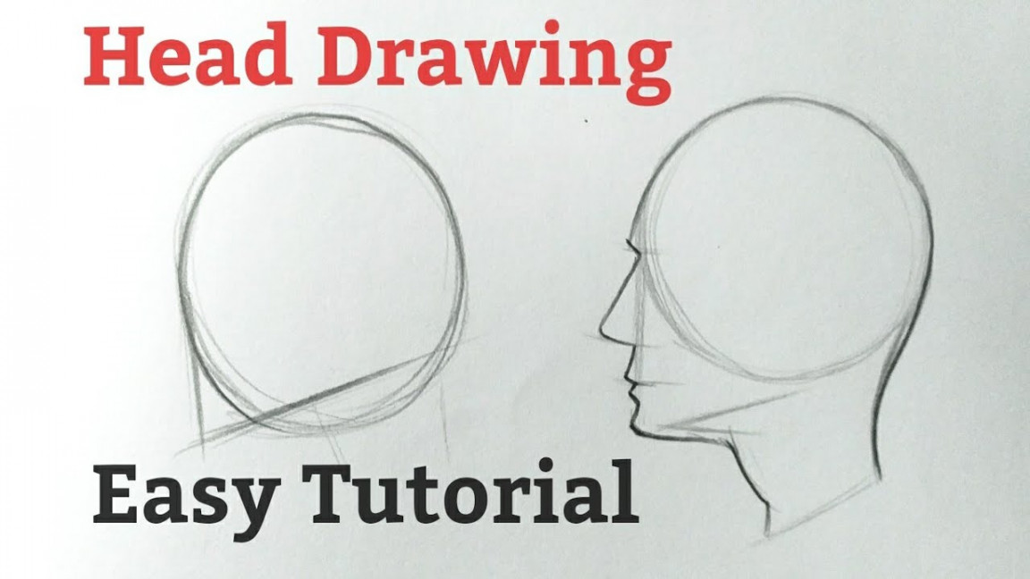 How to draw heads for beginners  Human Head drawing side view easy basics  tutorial for beginners