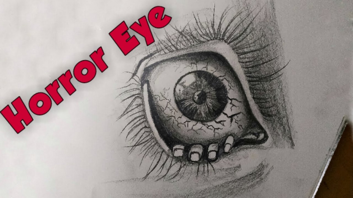 How to Draw Realistic Scary Eye Drawing  Sketch - YouTube