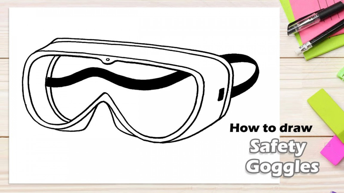 How to draw Safety Goggles