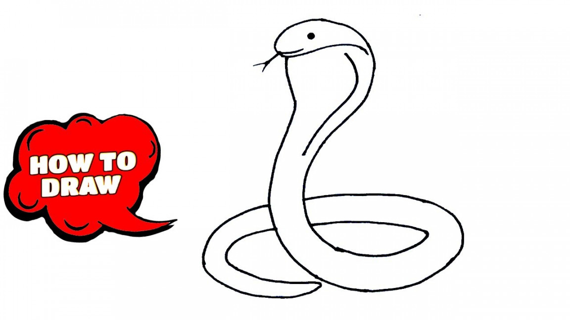 How to Draw Snake  Cute Snake Drawing  Easy Animals Drawings step by step