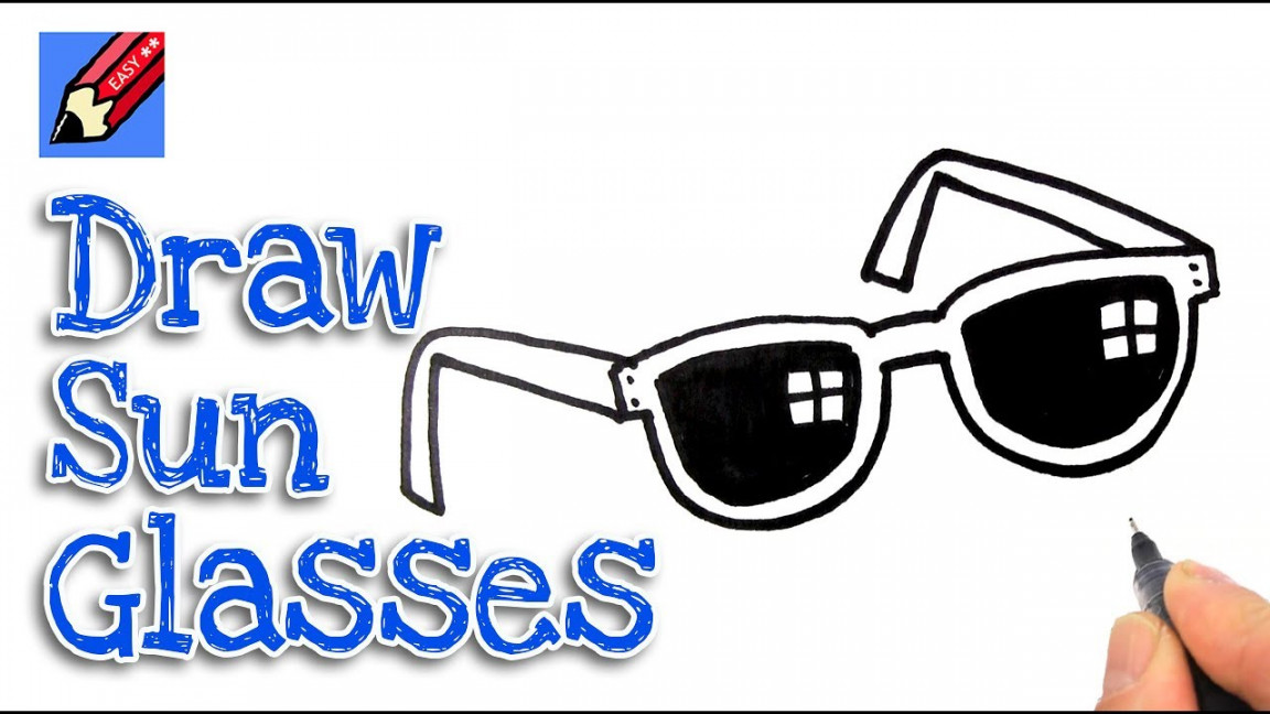 How to draw Sun Glasses Real Easy