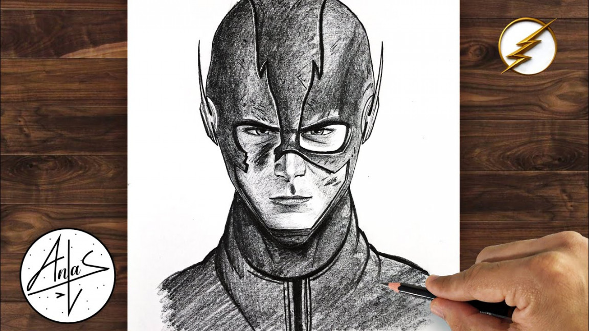 How to Draw The FLASH  Drawing Tutorial (step by step)