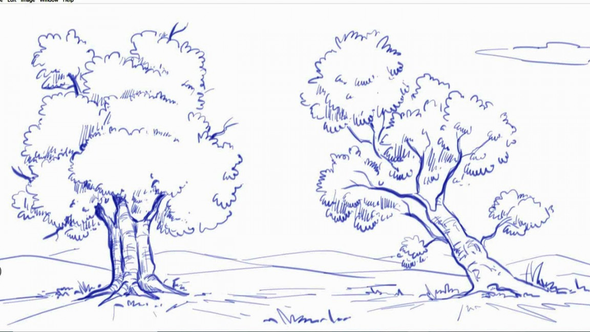 How to draw trees  Background design  RinkuArt