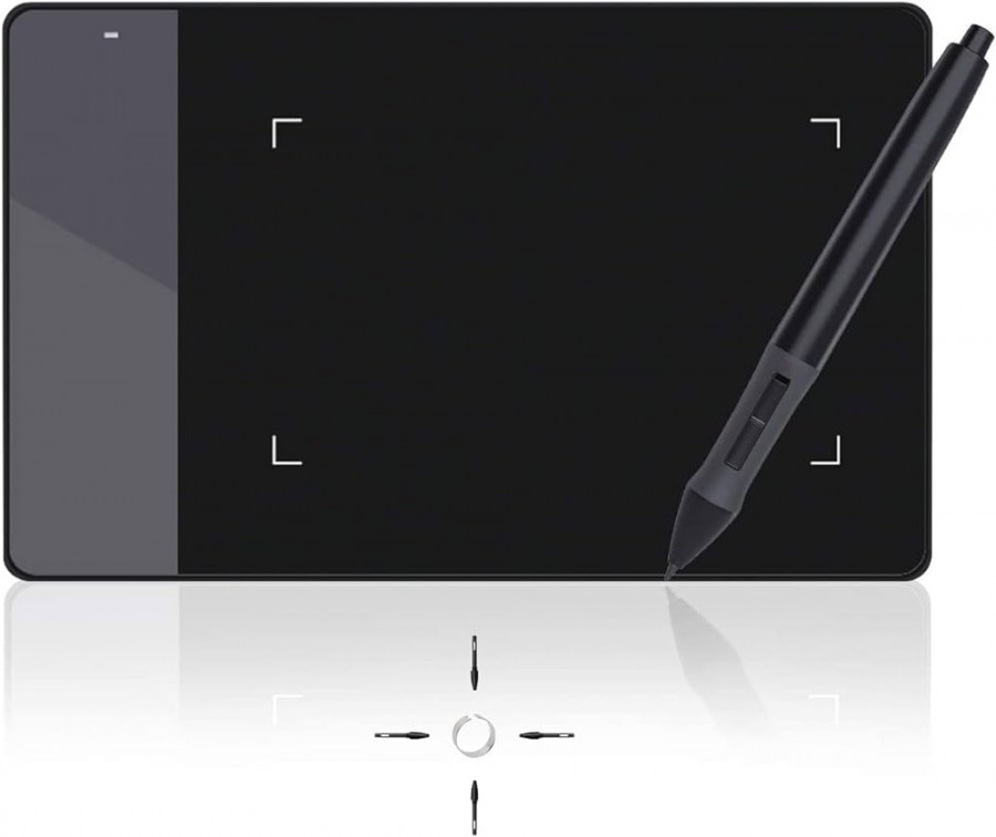 Huion OSU Grafiktablett  x ,3 Zoll Tragbarer Stylus Zeichnung