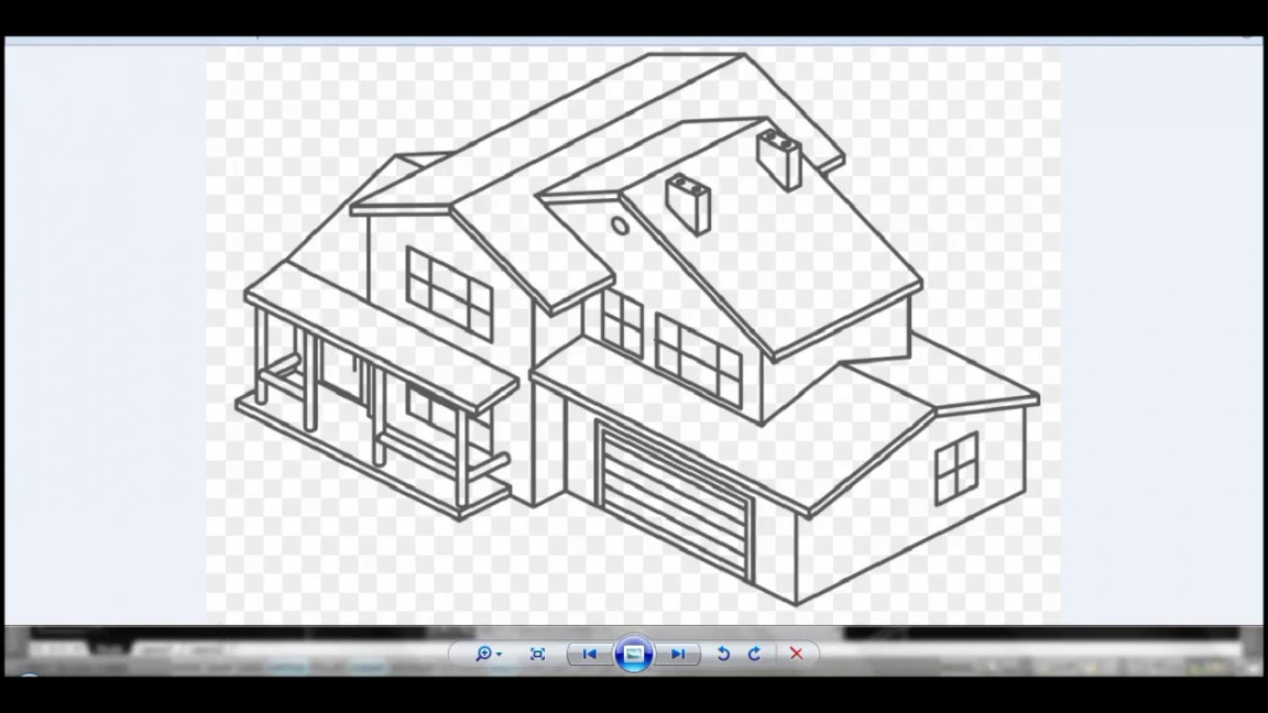 Isometric Drawing of House in AutoCAD