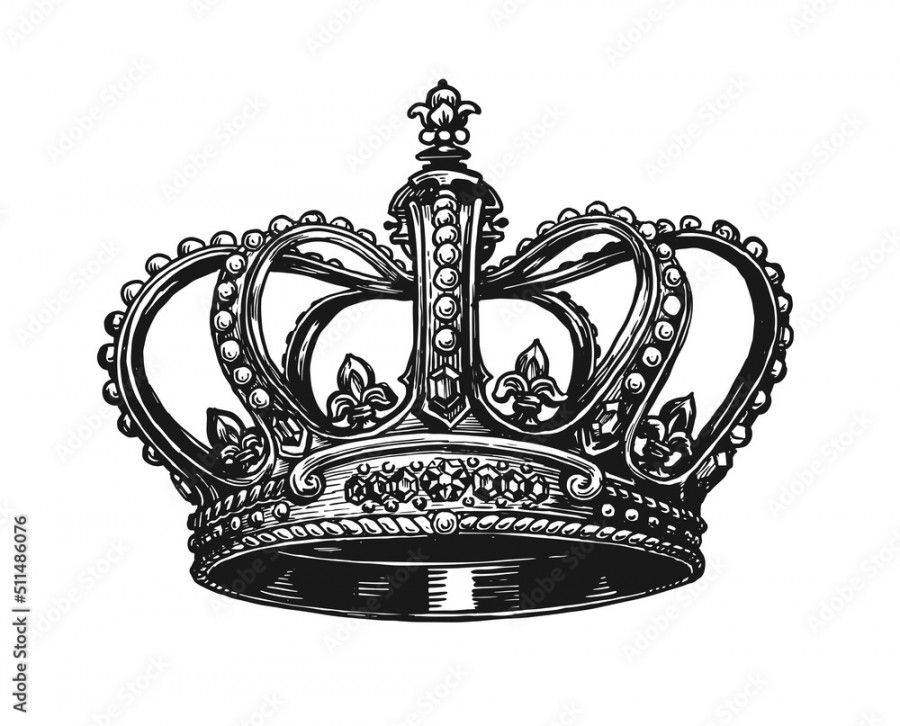 King Crown vector sketch