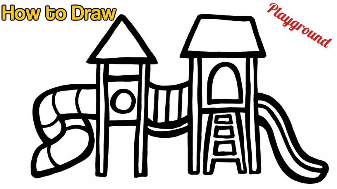 Learn how to draw a Playground  Easy Drawings step by step