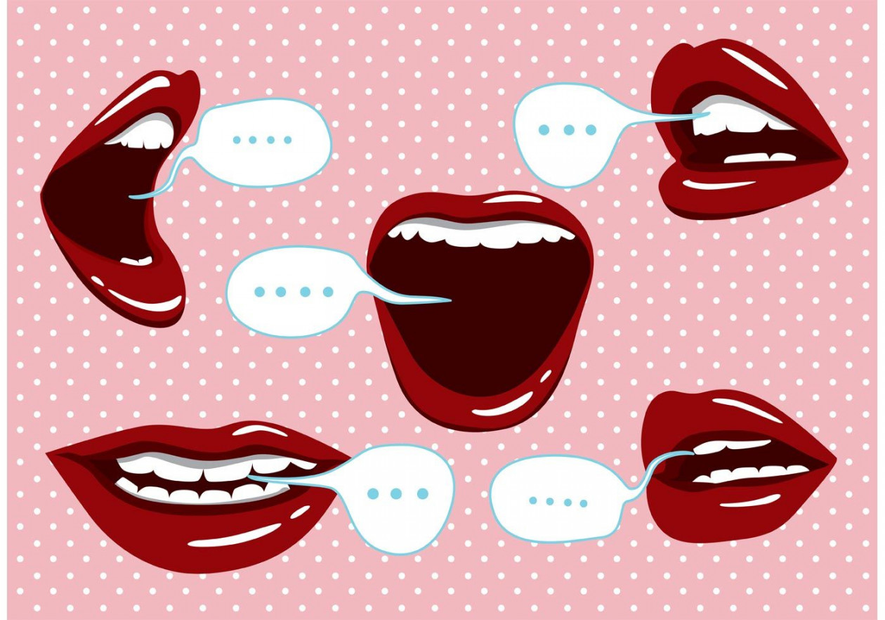 Mouth Talking Icons  Free vector art, Mouth drawing, Vector art